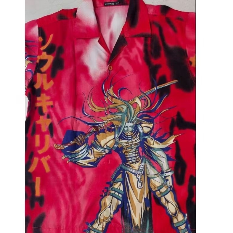 KEMEJA VINTAGE SAMURAI FLAME POSHBOY SIZE S/M SECOND