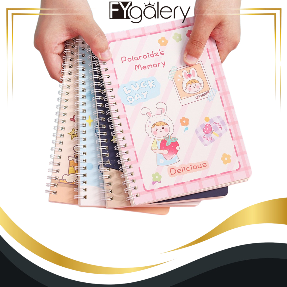 

FYGALERY Notebook Ring Motif Random A5 / Buku Tulis Sekolah Isi 60 Lembar / Buku Catatan / Buku Diary / Buku Tulis Random Y3435