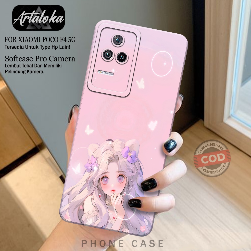 Softcase Hp Xiaomi Poco F4 5G Fashion Case Kartun Case Poco F4 5G Silikon TPU Pro Camera Casing Poco