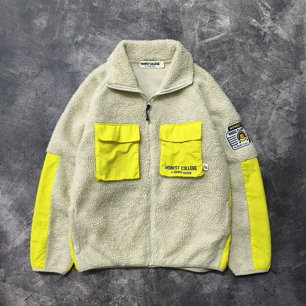 Honest College by Studio Seven x GU Deep Pile Fleece Jacket