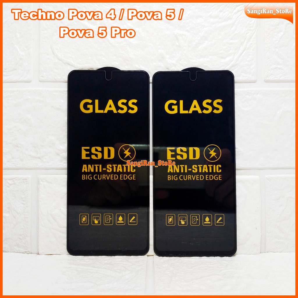 TGFs Techno Pova 4,Pova 4 Pro,Pova 5,Pova 5 Pro,Pova 6.Pova 6 Pro,Pova 6 Neo Tempered Glass Full Cov
