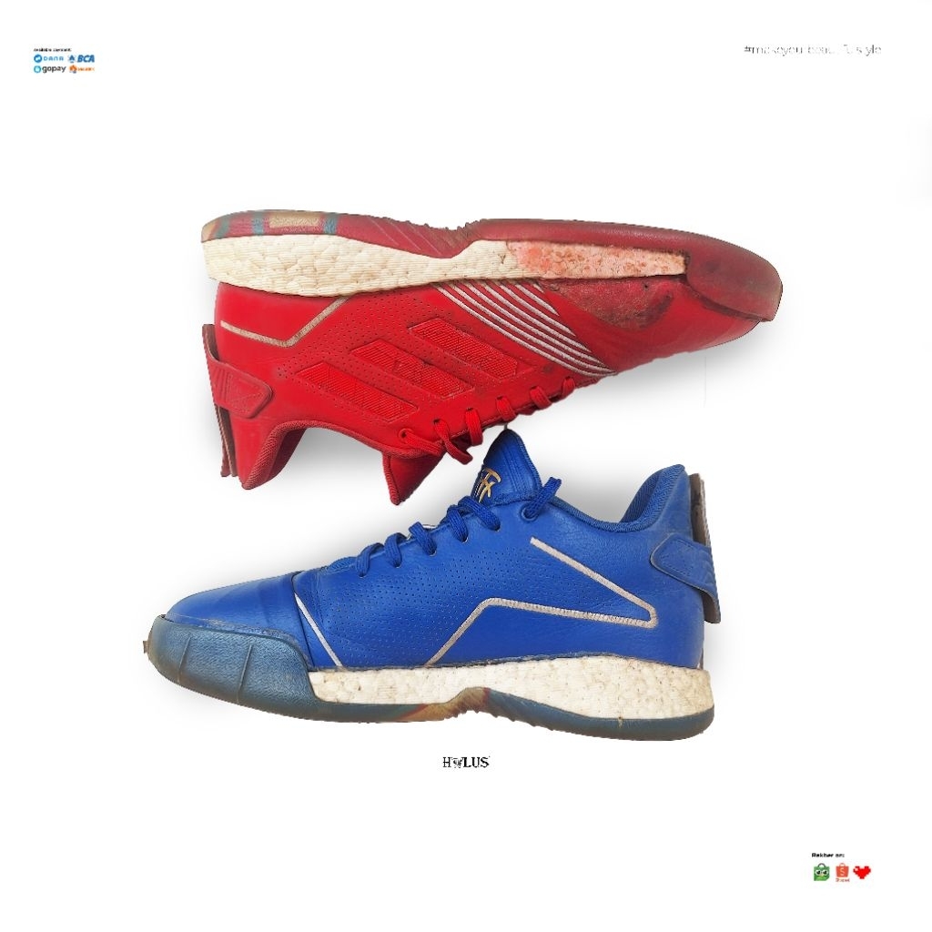 #RARE Vintage Collectible Adidas T-Mac Millennium 2004s All Star Shoes Mens Basketball #EAST1 Red Bl