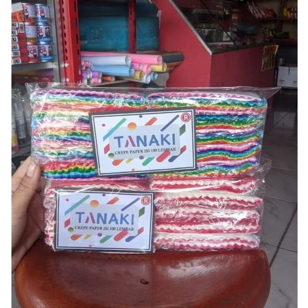 

TANAKI Kertas Crep / Krep / Klobot Potongan Warna Warni / Kertas Warna-warni/ Kertas Klobot