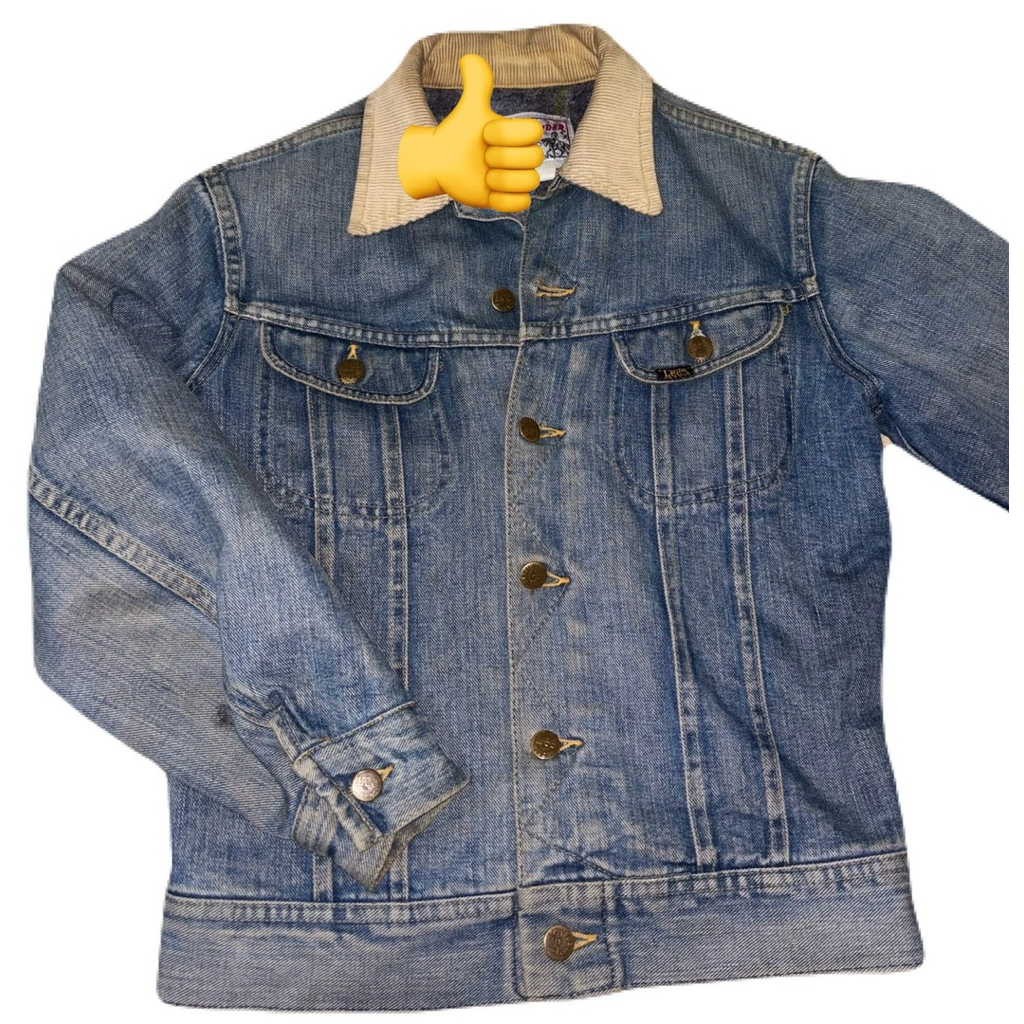 vintage lee storm rider 70s sherpa blanket lined denim jacket
