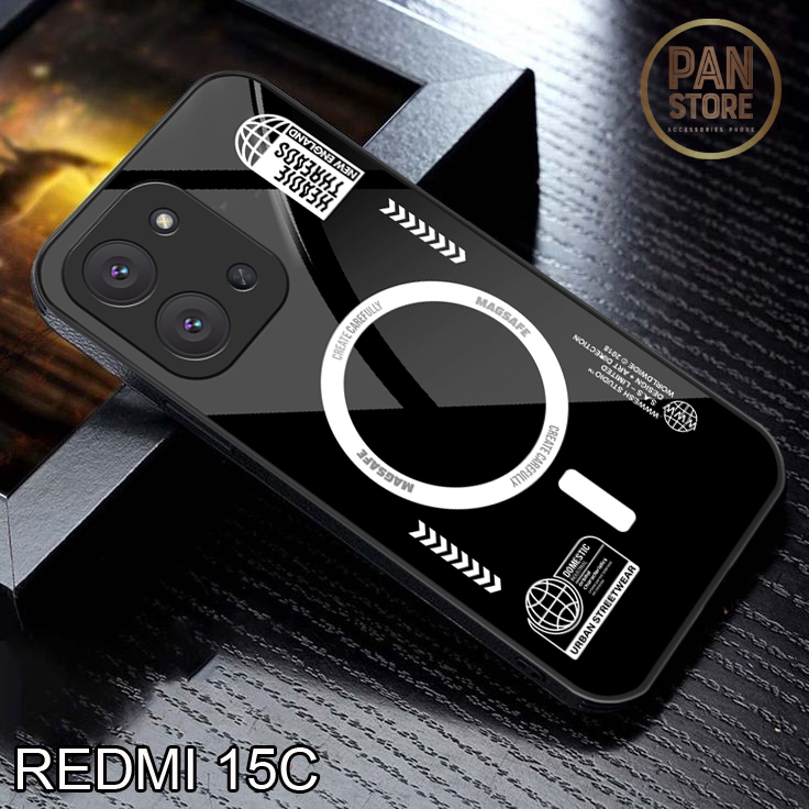 Softcase Glass case Redmi 15C Terbaru 2025 - Case - Softcase Redmi 15C  Mewah Elegant full cover