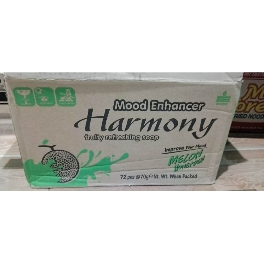 SABUN HARMONY 1 KARTON 72 / SABUN HARMONY ANGGUR GRAPE/ SABUN HARMONY MELON/ SABUN HARMONY STROBERRY