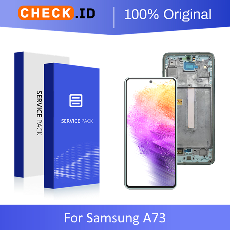 [ CHECK.ID ] AMOLED LCD + FRAME SAMSUNG A73 SM-A736B ORIGINAL