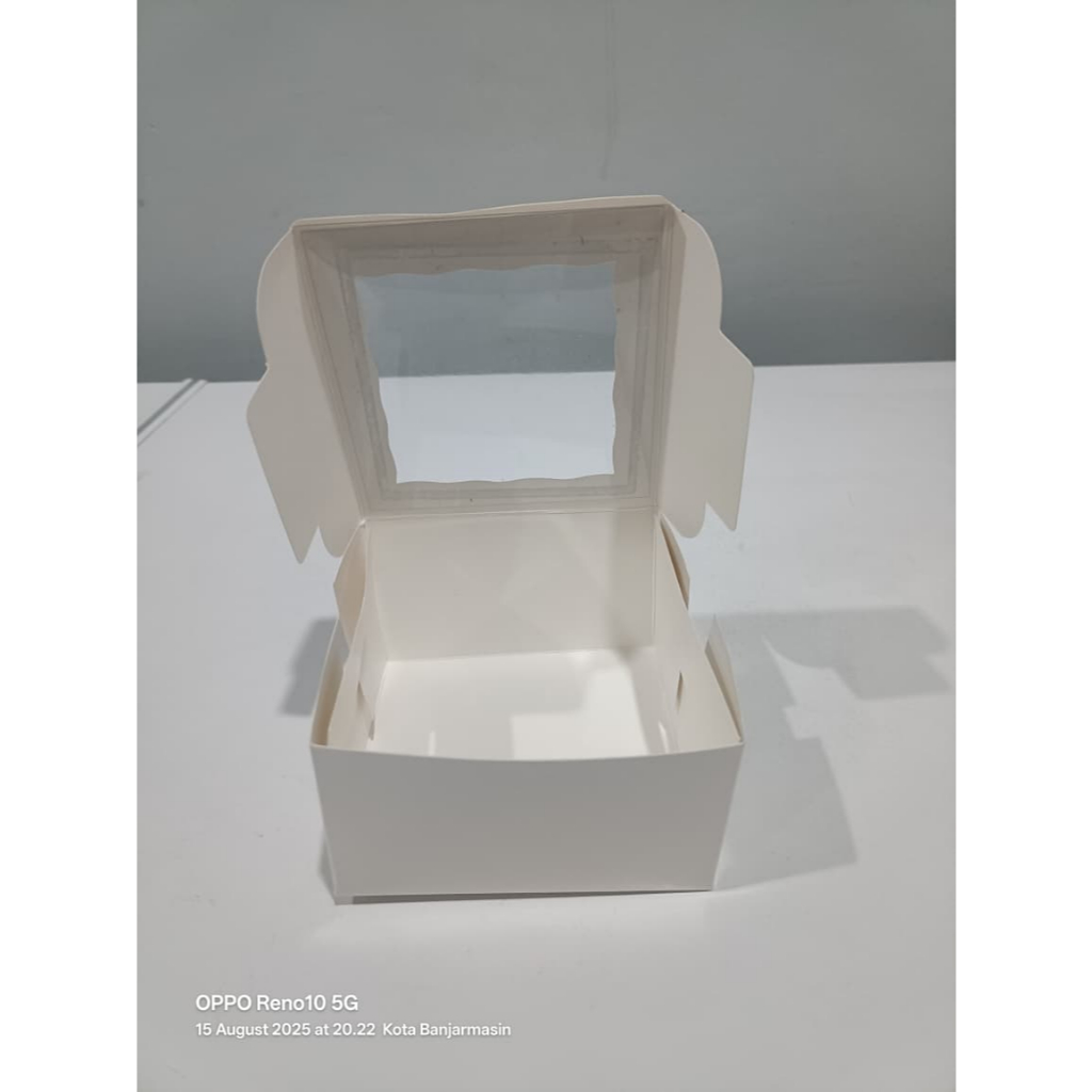 

Pie Cake Box Window Ivory Lam White 11x11x6,5cm (5pcs)