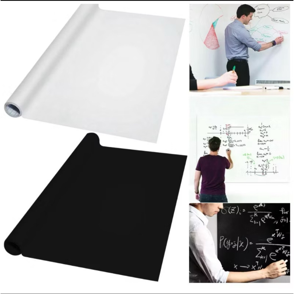 

45x200cm Stiker Papan Tulis Tempel Dinding | Stiker Whiteboard Dan Blackboard | Wallpaper