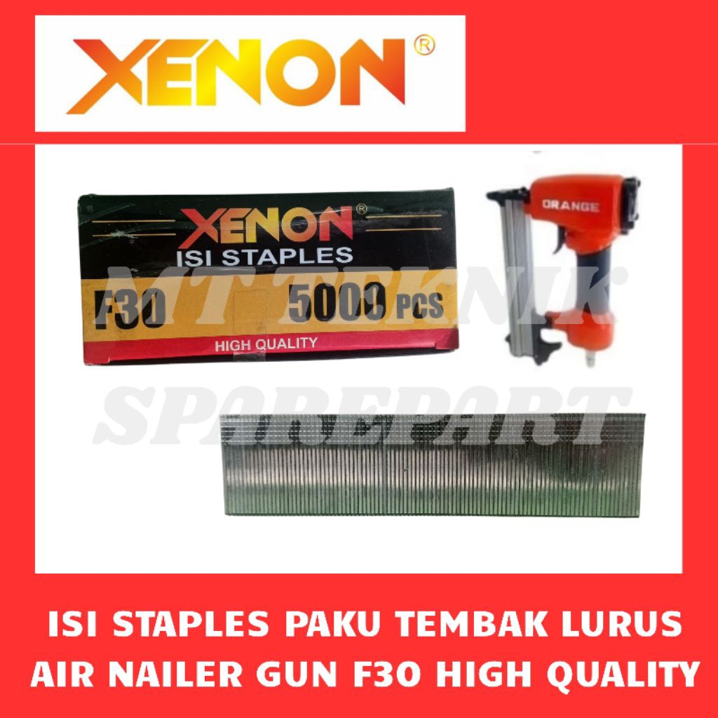

NAILER GUN REFFIL ISI STAPLES TEMBAK PAKU F30 / PACK 5000PC ORIGINAL