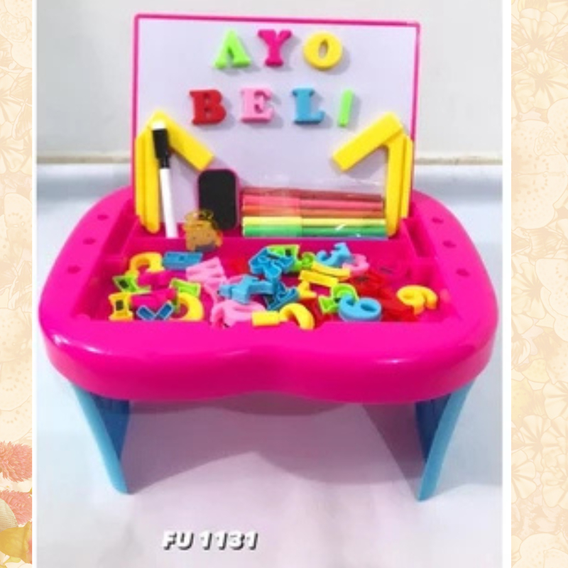 Mainan edukasi papan tulis magnet - magnet game FU 1131 - Drawing board case magnetic