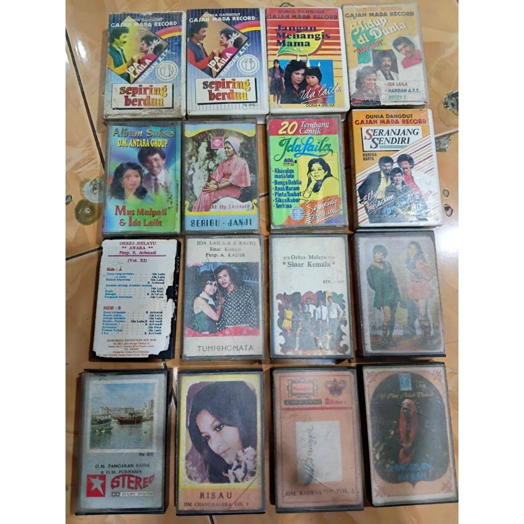 kaset pita AWARA  IDA LAILA dan orkes lawas jadul.11rb perbiji