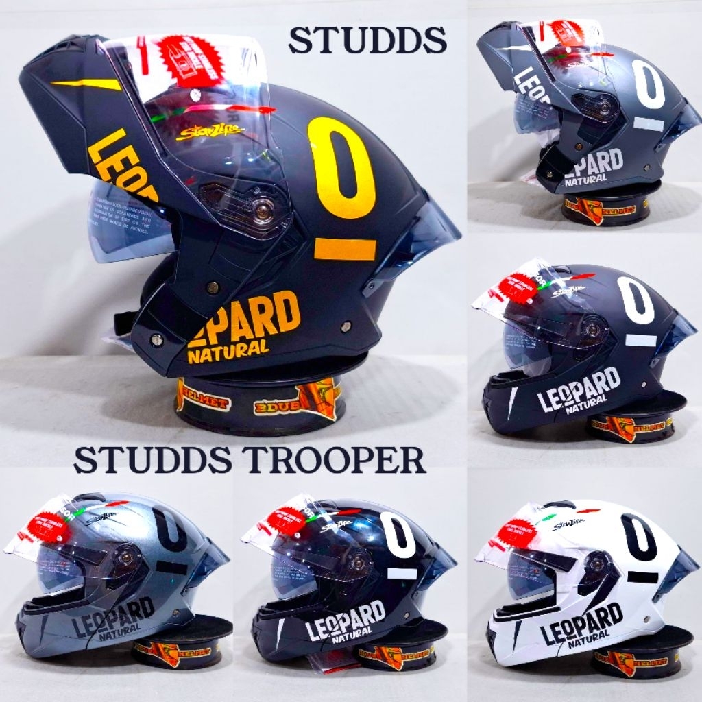 Helm full face Studds Mds Modular 100% original Studds