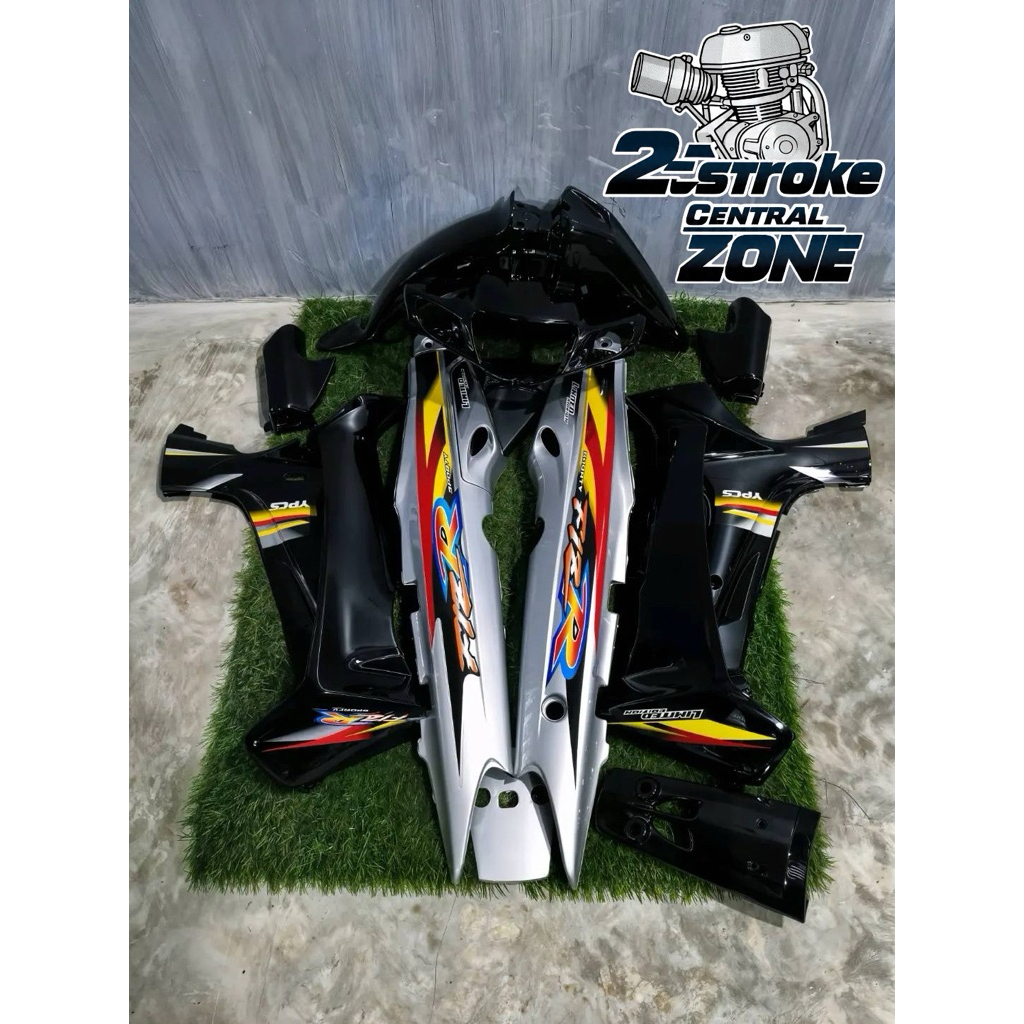 full set bodi halus fizr f1zr fiz r hitam silver dualtone cover body fizr f1zr hitam silver dualtone