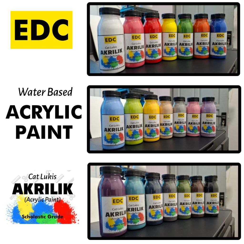

Acrylic Paint Cat Akrilik 100ml Cat Lukis Berbasis Air / Cat Mural