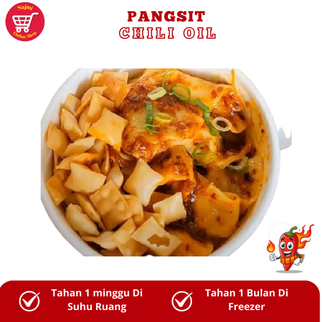 

Pangsit Chili Oil - Pangsit Rebus - Pangsit Goreng - Pangsit Kuah Pedas