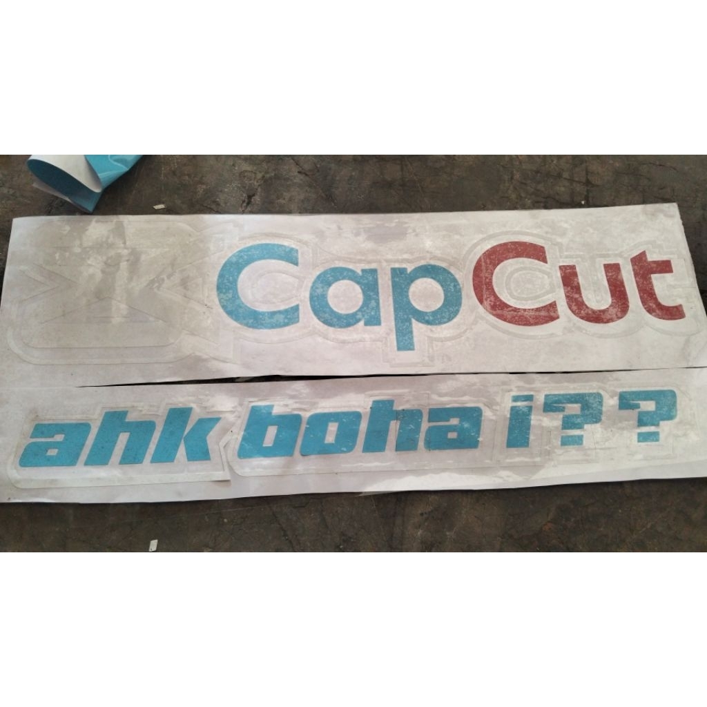 stiker pintu belakang pickup cap cut
