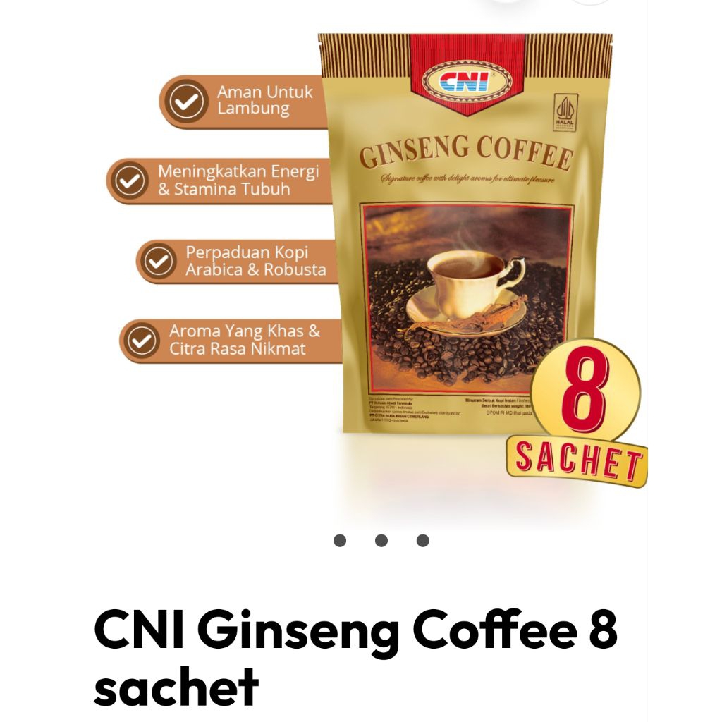 

CNI Ginseng Coffee 8 sachet
