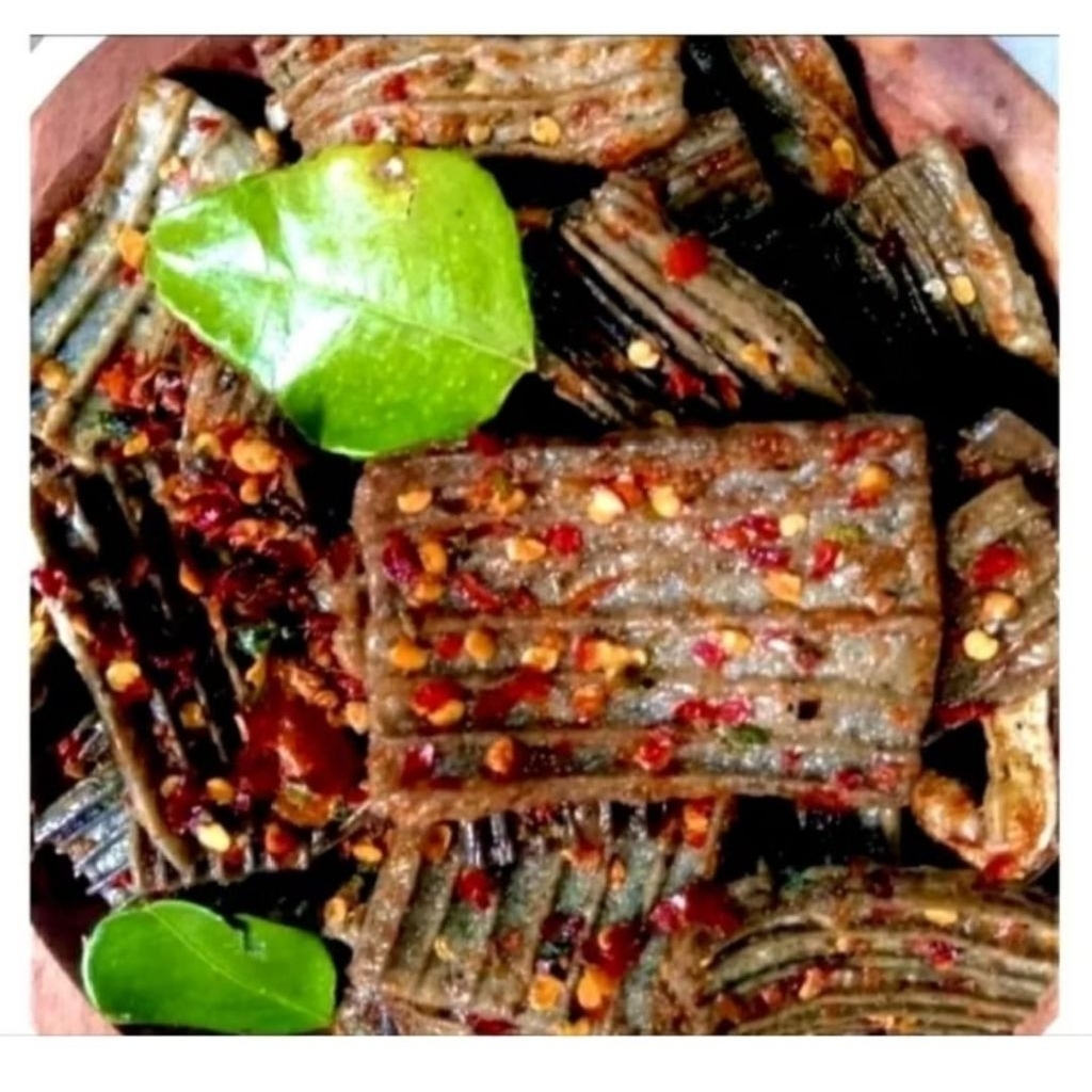 

kerupuk jengkol pedas daun jeruk isi kemasan 1kg bumbu melimpah