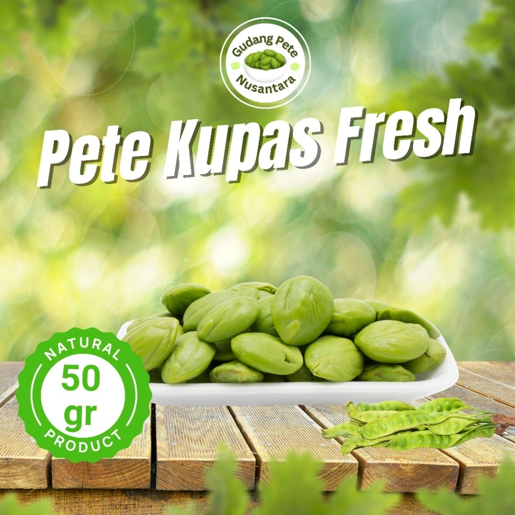 

PETAI KUPAS SUPER, FRESH, SEGAR (SIAP MASAK) - 50 Gram