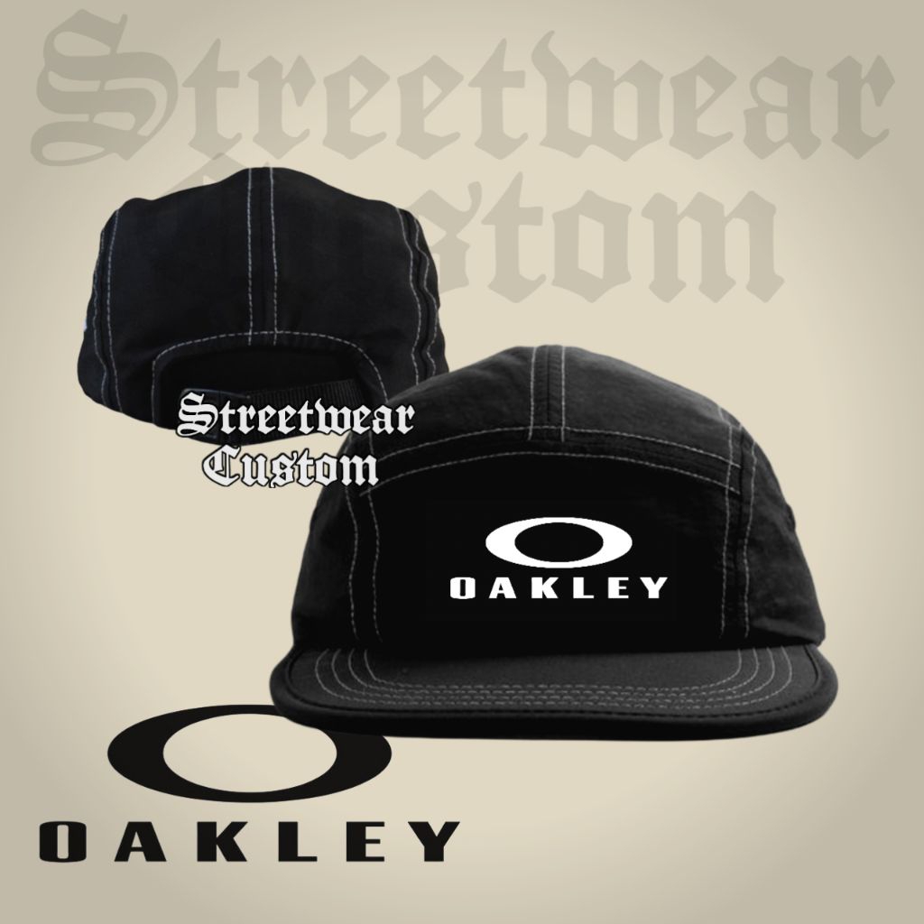 Oakley - Topi 5 Panel Snapback/Five Panel Snapback Hat Caps/Topi 5 Panel Distro Cowok Cewek