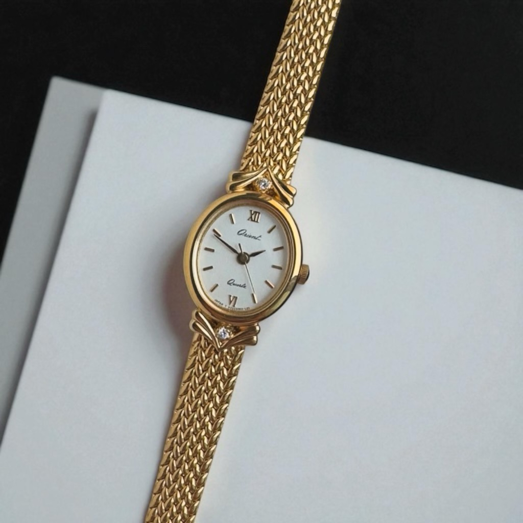 vintage orient with diamond watch /jam tangan wanita