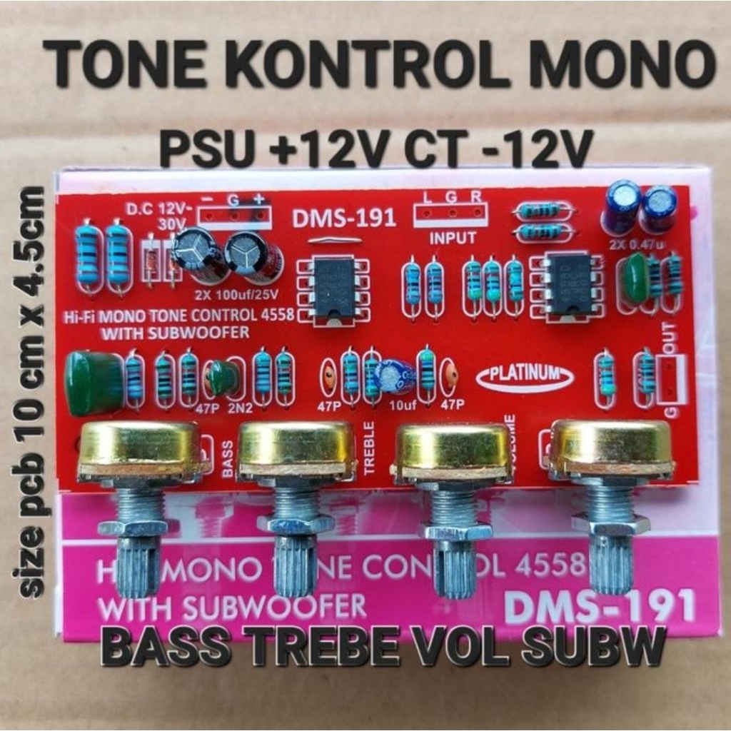 mono tone control subwoofer DMS 191