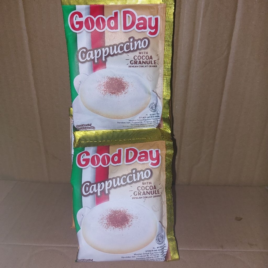 

Good Day Cappucino 25gr (1renceng/10 Sachet)