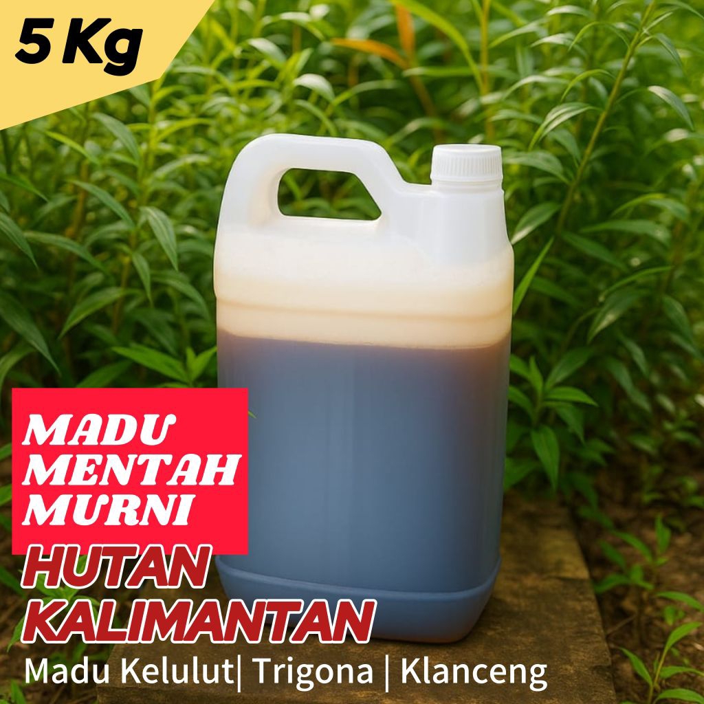 

Madu Murni 100% Kelulut Klanceng Trigona Itama Ukuran (5Kg) Asli Hutan Kalimantan