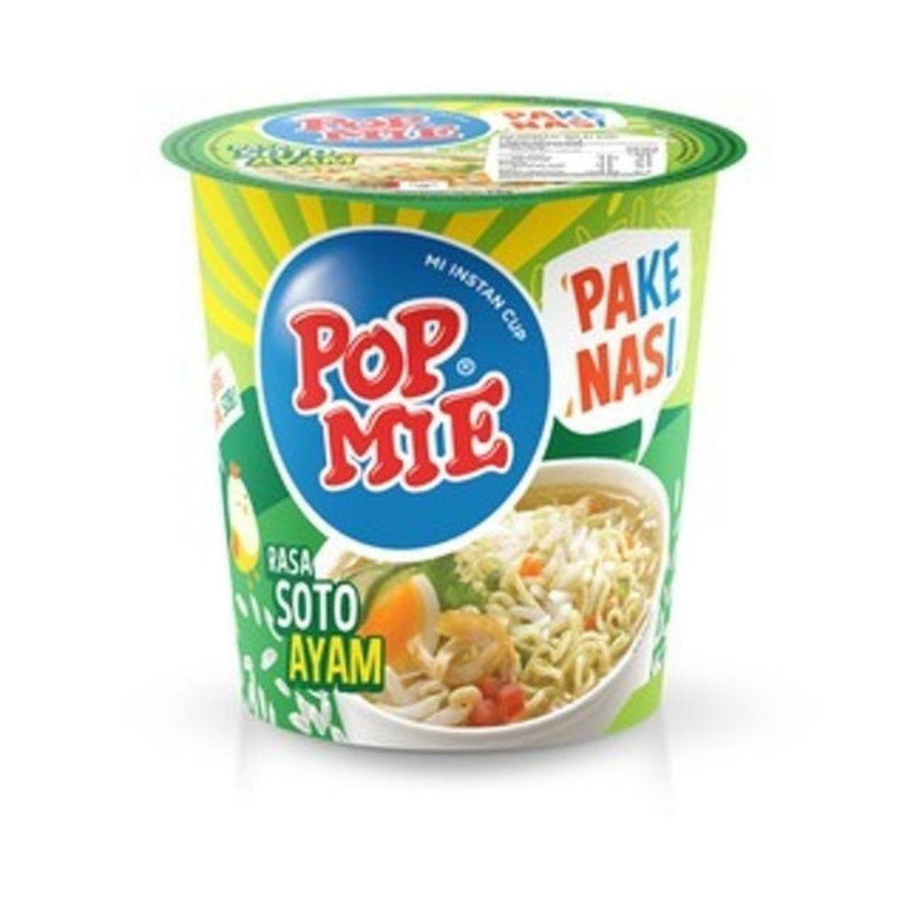 

Pop Mie Soto Ayam pake nasi