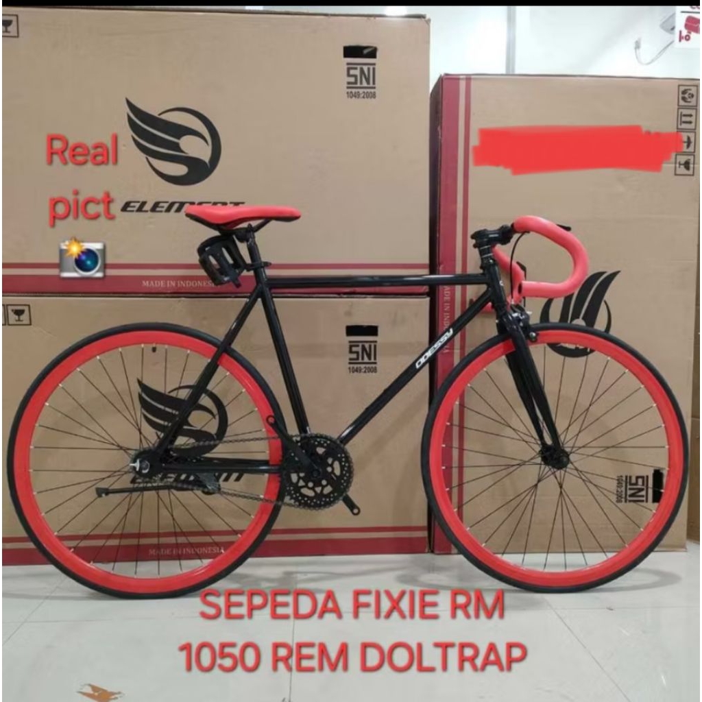 Sepeda Fixie odessy rem doltrap 700c stang balap