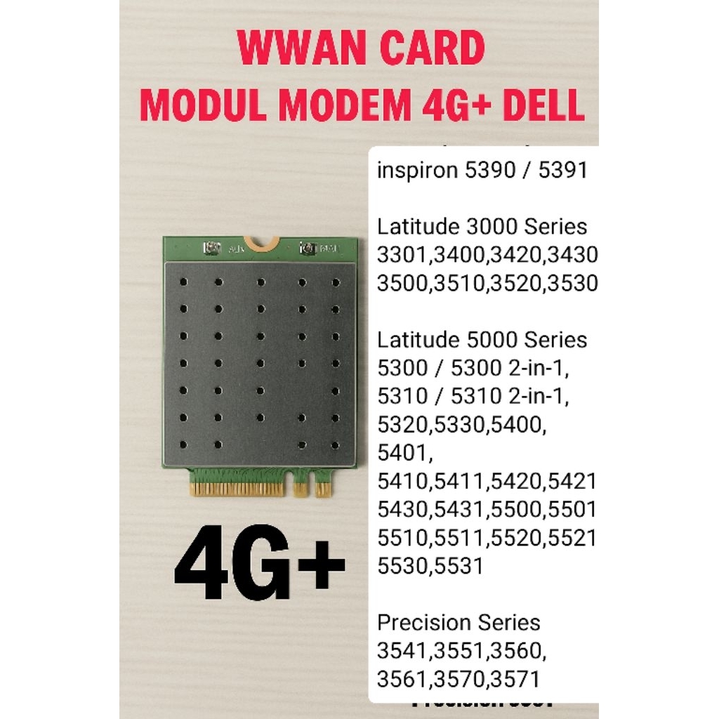 Modul Modem dell Wwan Card Laptop Dell 5300,5310,5320,5330,3400,3410