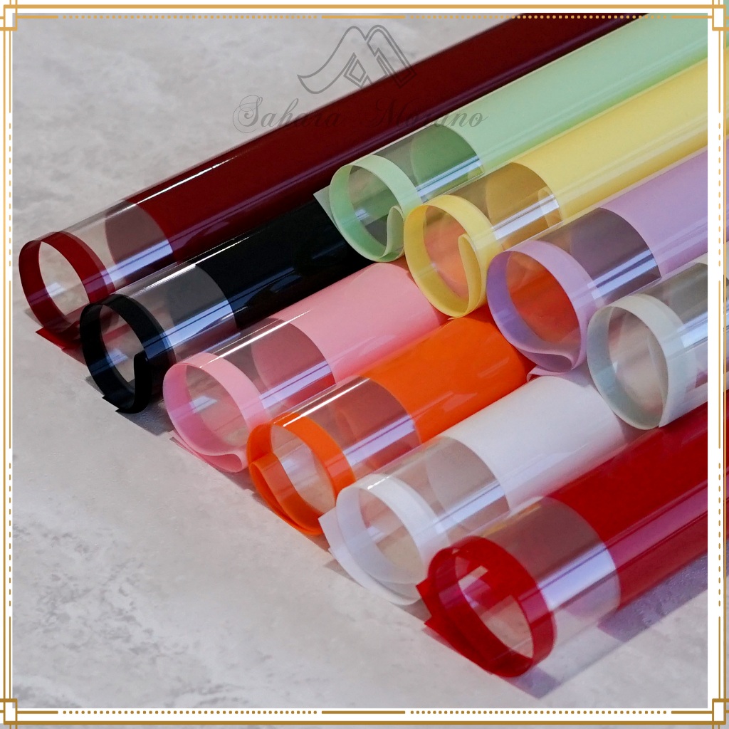 

[PREMIUM] [1 PACK 20 PCS] Flower Wrapping Motif Frame Color Cellophane Waterproof Kertas Buket Bunga Premium