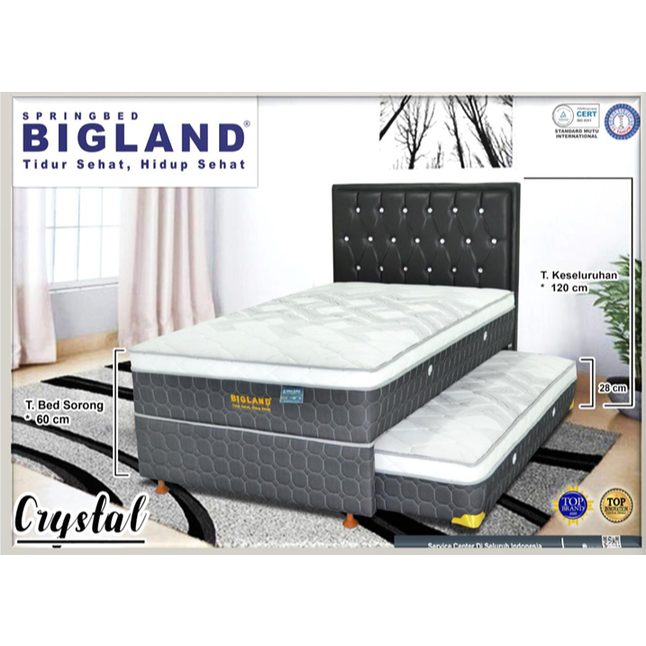 BIGLAND KASUR SORONG SPRINGBED TWIN tipe CRYSTAL