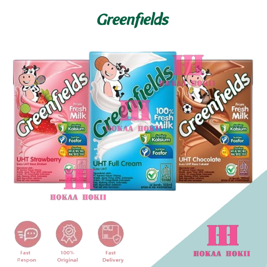 

Green Fields Fresh Milk UHT 1 Karton Isi 40 pcs x 105ml