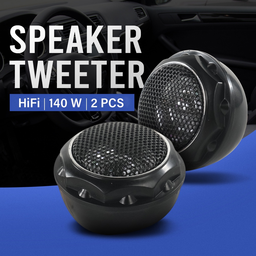 R3S Pcinener Speaker Mini Dome Tweeter Loudspeaker Mobil Hifi 140w 2 Pcs - Ts-t280 - Black R3WS
