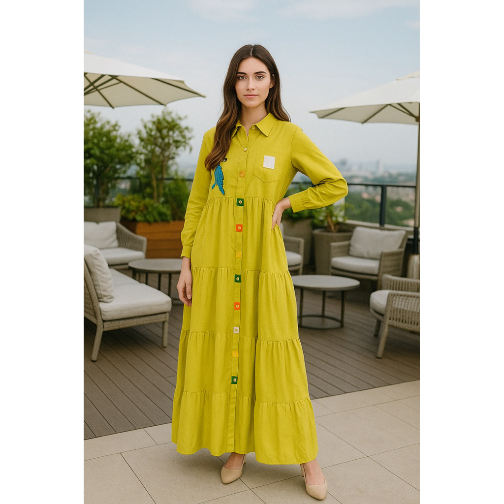 Masayu Batik - Gamis Batik Wanita Motif Karakter Simbok