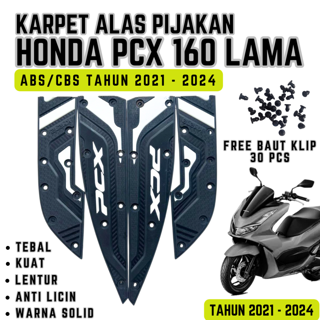 ALAS KAKI HONDA PCX 160 ABS CBS TAHUN 2021 - 2024 | AKSESORIS PCX 160 | VARIASI PCX 160