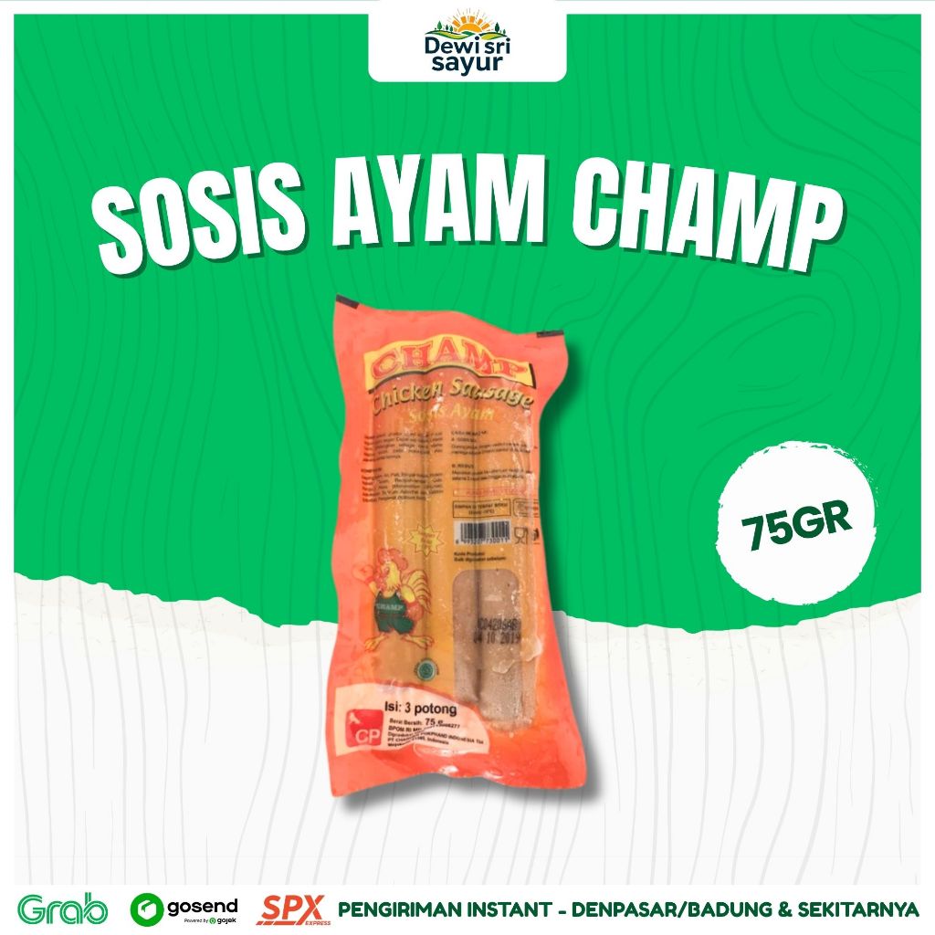 

Sosis Ayam Champ 75gr – Dewi Sri Sayur