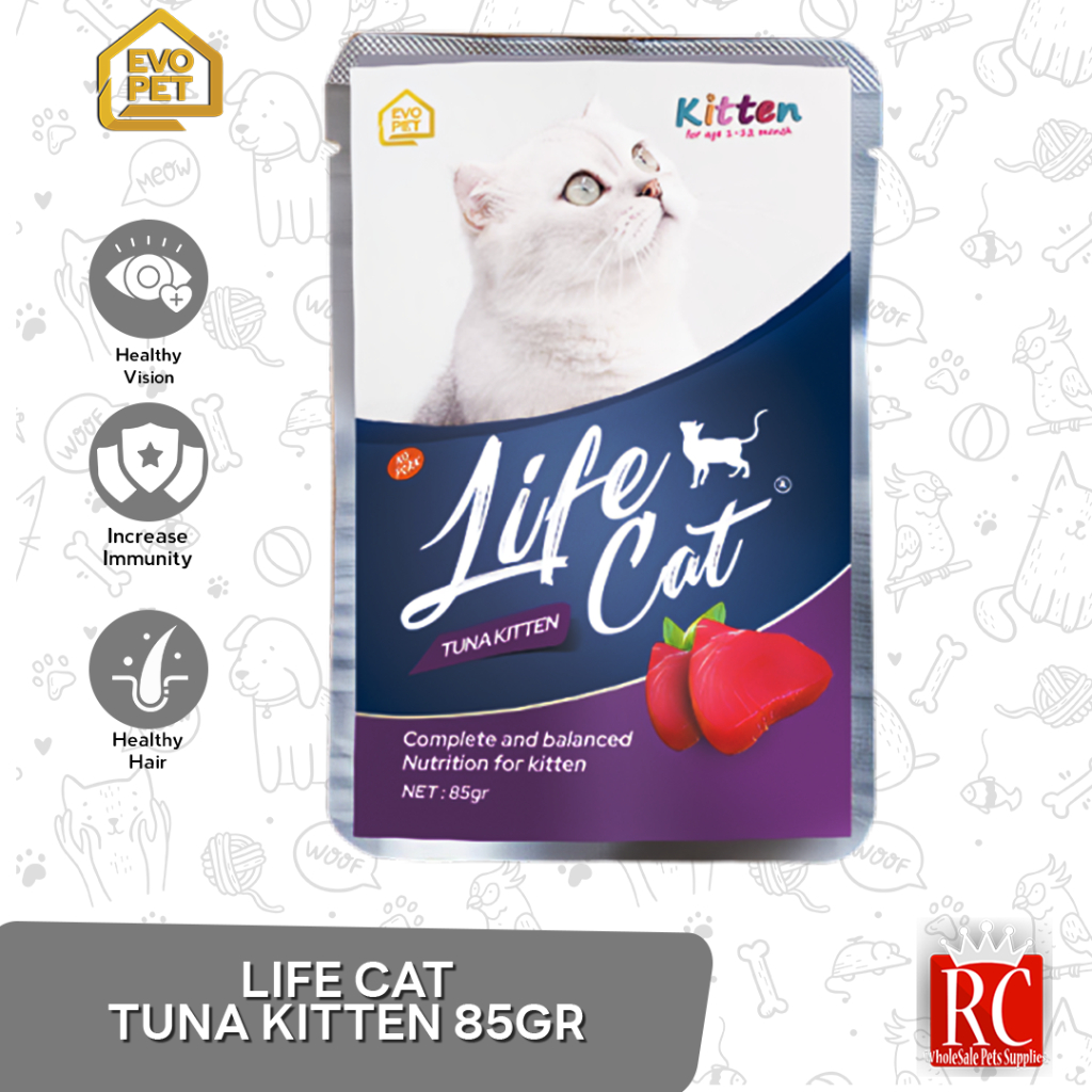 Makanan Kucing Basah Wet Food Life Cat Pouch 85 Gram