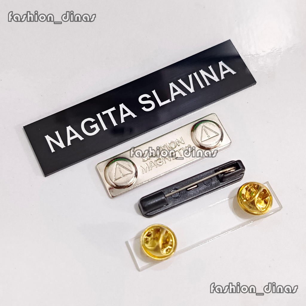 

NAME TAG ASN ANTI GORES HITAM GLOSY NAMA DADA PAPAN NAMA PDH