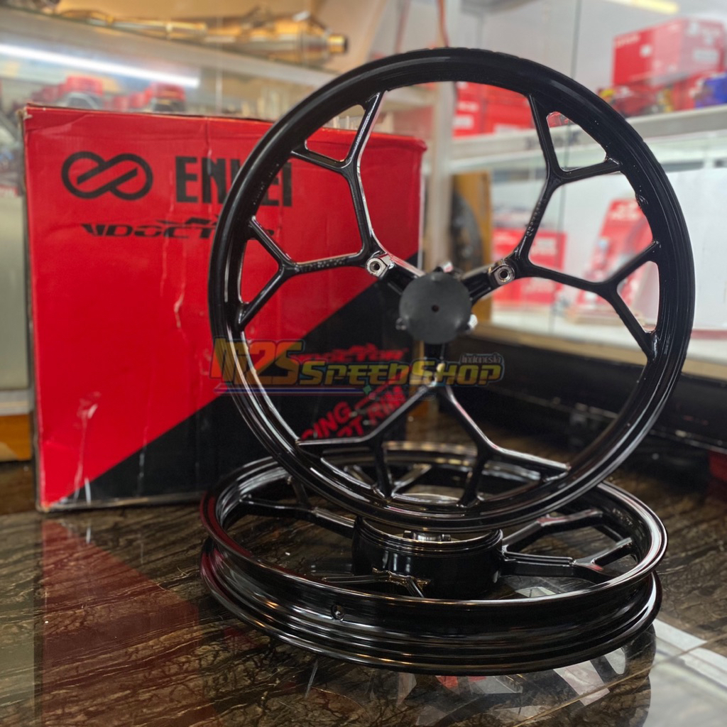 Velg Racing AEROX NEW Enkei Ring 17 Black|Hitam Original Impor Malaysia