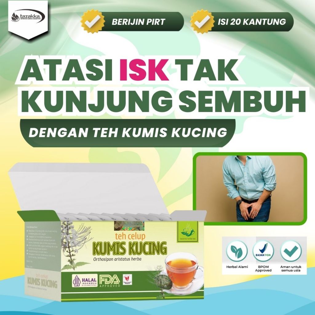 

Teh Celup Kumis Kucing Obat Kencing Pipis Netes Berbusa Berdarah Nyeri Panas Batu Kantung Kemih Aman