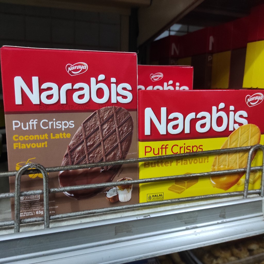 

BELI 1 GRATIS 1 Narabis Puff Crisps coconut latte & butter - Bekal sekolah - Camilan EXP Des 25