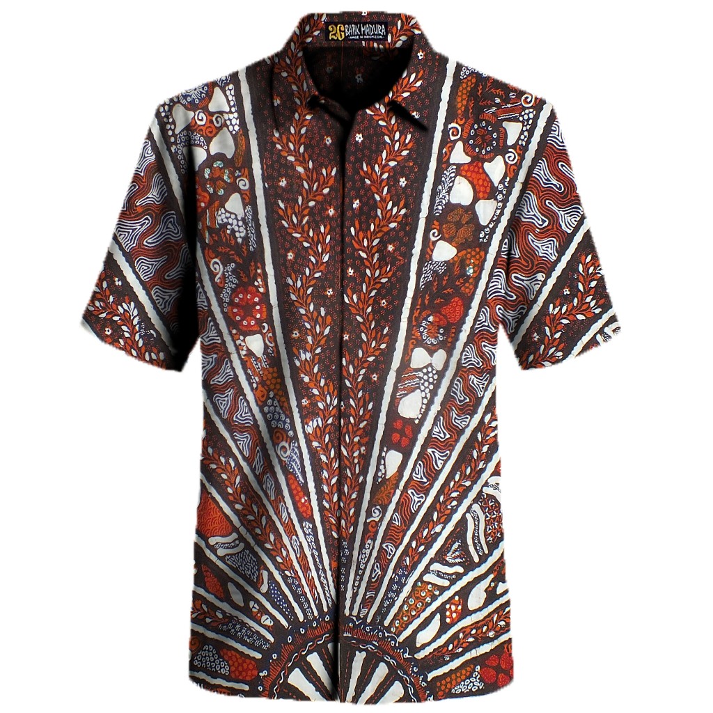 Kemeja Batik Tulis Madura Baju Batik Pria Lengan Pendek F775