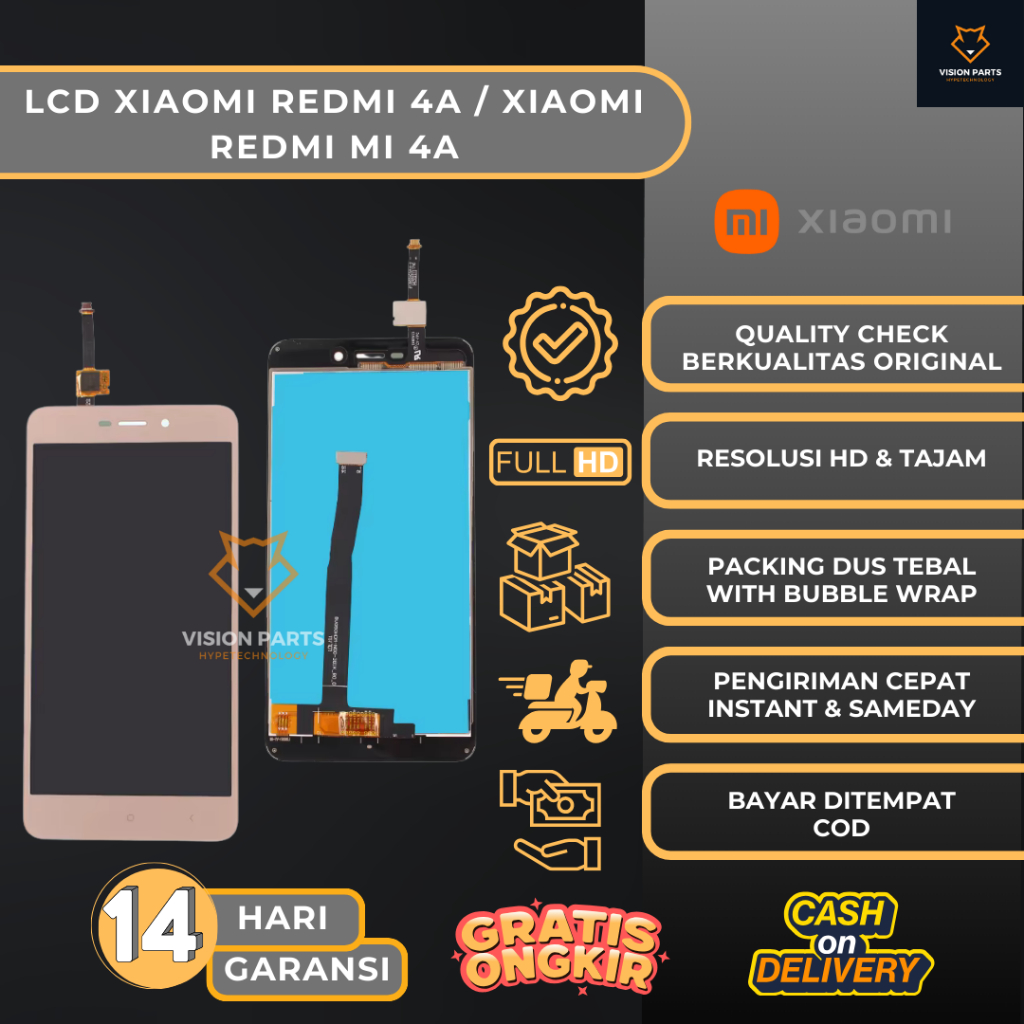 LCD REDMI 4A / LCD TOUCHSCREEN FULLSET XIAOMI REDMI MI4A REDMI 4A COMPLETE ORI