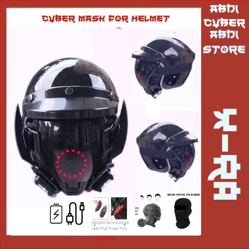 Helm Bogo Retro  goggle mask custom LED / cyberpunk mask / topeng helm / helmet / mask