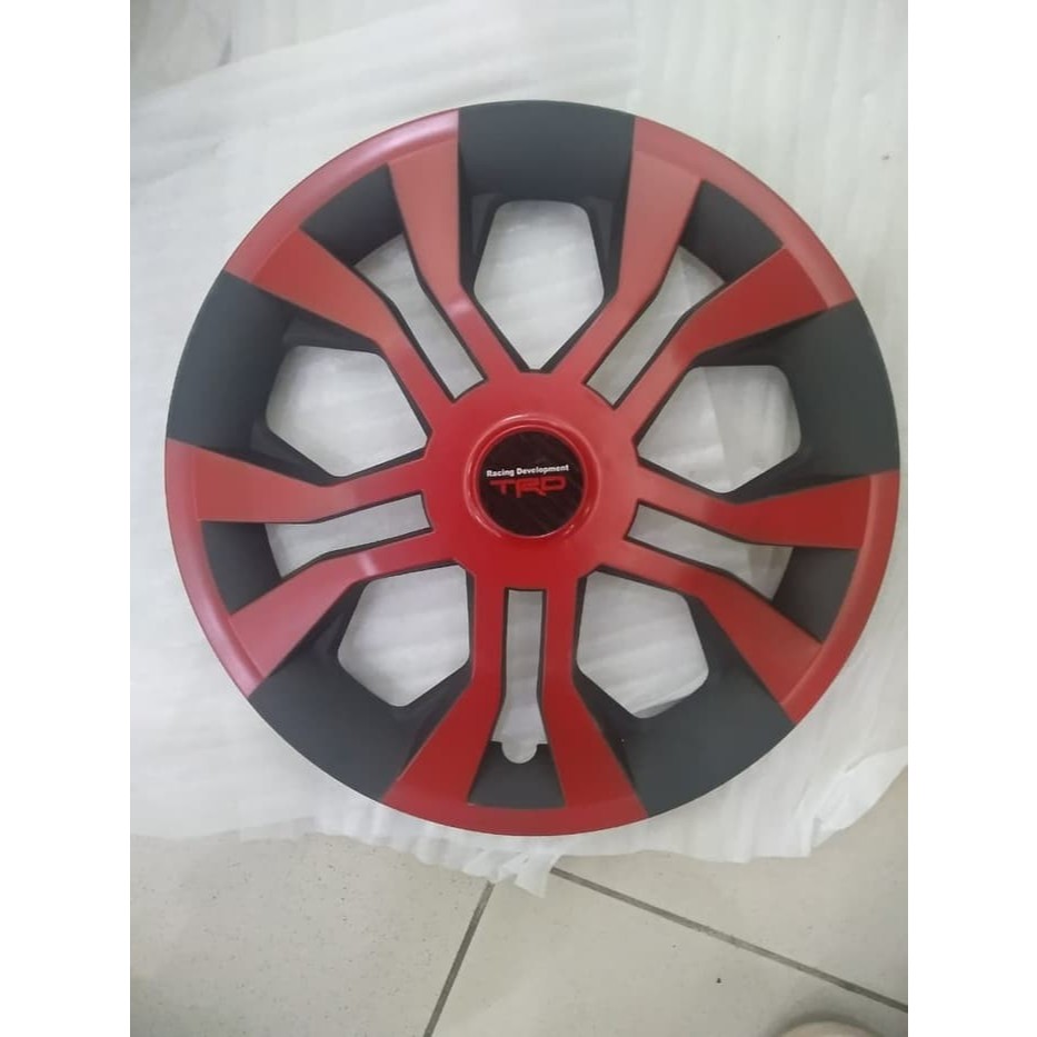 Dop velg mobil R13/R14 T merah mobil universal