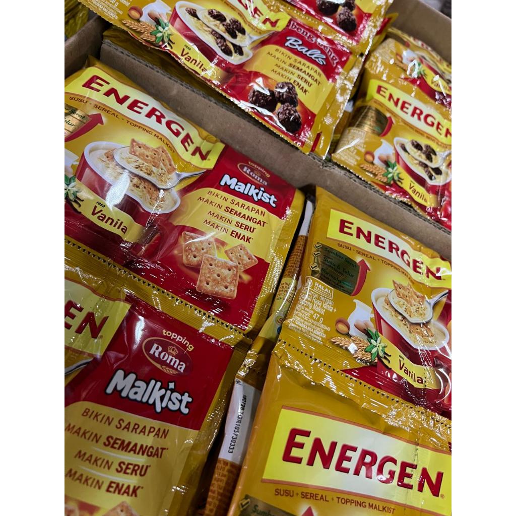 

1 Lembar Energen Vanila Topping Beng2 Balls / Malkist Isi 10 Pcs x 38 Gr