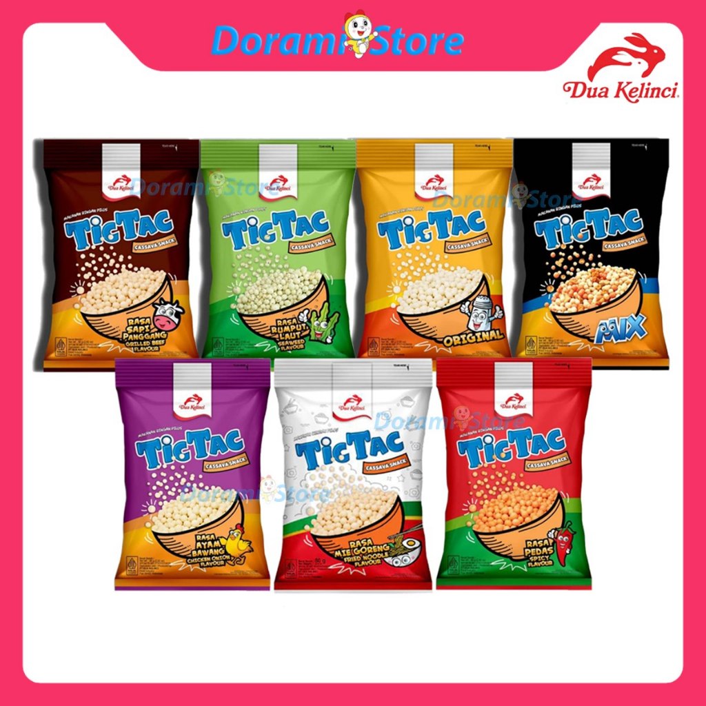 

Tic Tac Dua Kelinci 80gr / Cemilan Renyah dan Praktis